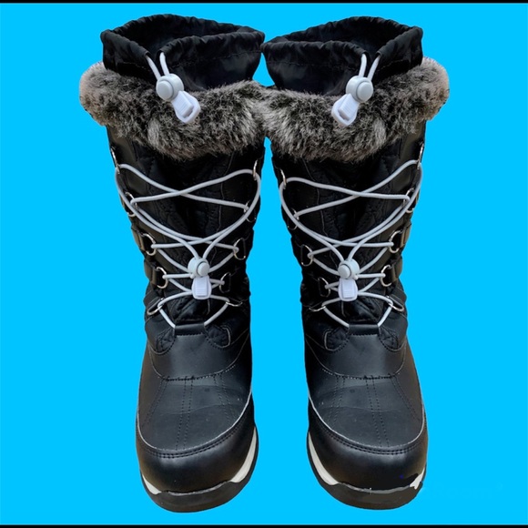 NWT Lands End Snow boots Waterproof Winter Boots Fur Lining Women Girl Warm Gift - Picture 1 of 8